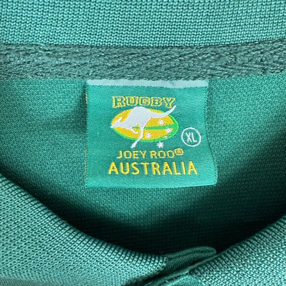 Joey Roo Australia Rugby Short Sleeve Collared 1/4 Button Polo Shirt Men's Sz XL - Picture 7 of 7